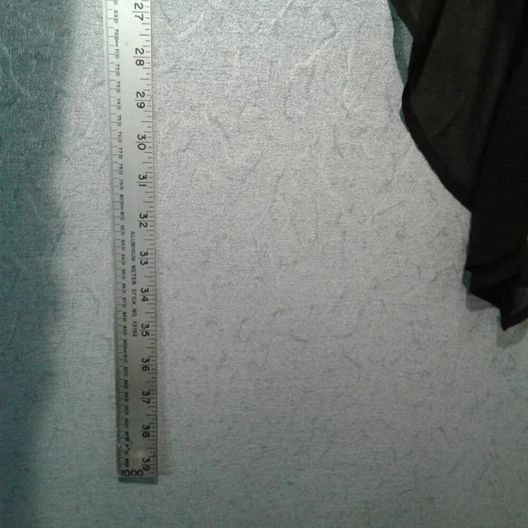 Black Sleeveless Sheer Vegan Faux Leather Moto  Vest with Tails Size M - Picture 9 of 9